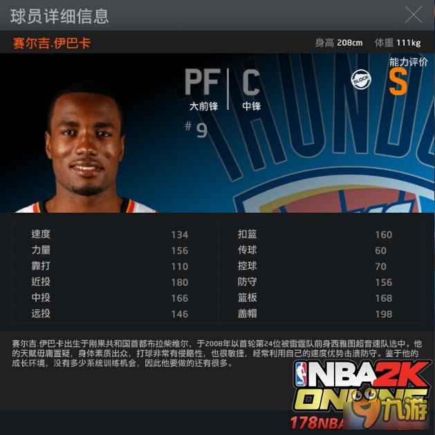 《NBA2kOL》王朝模式十大大前鋒之一塞爾吉.伊巴卡